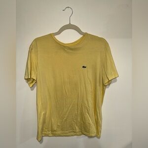 yellow lacoste shirt